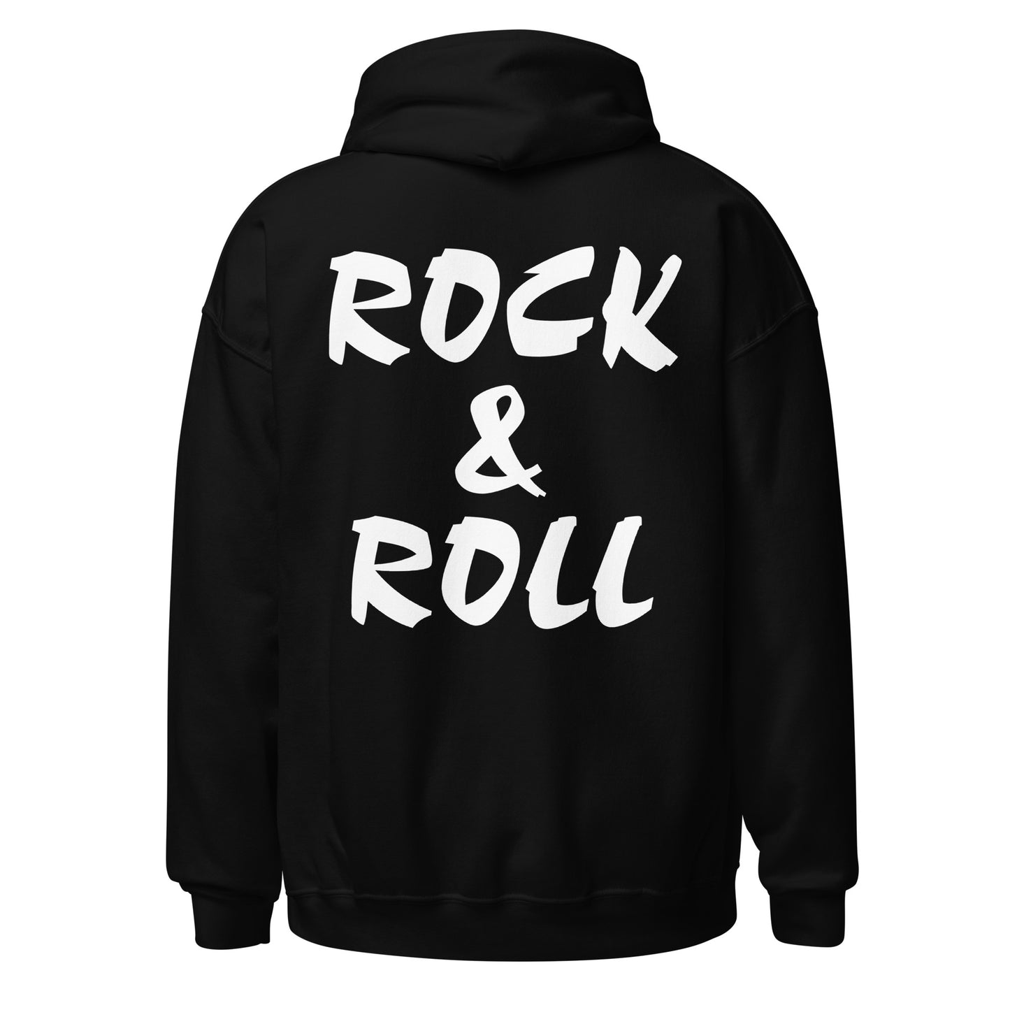 Rock & Roll Unisex Hoodie 1 Black - Back