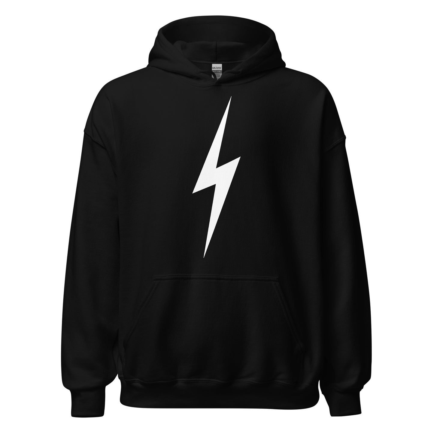 Lightning Bolt Unisex Hoodie Black - Front